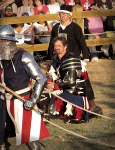 Luchador de combate medieval en Belmonte