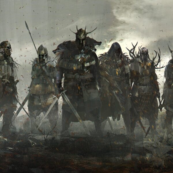 Guerreros sajones, concept art de Richard Anderson - Worldbuilding